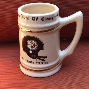 Sports Memorabilia Pittsburgh Steelers Super Bowl Champions XIV Champions Stein